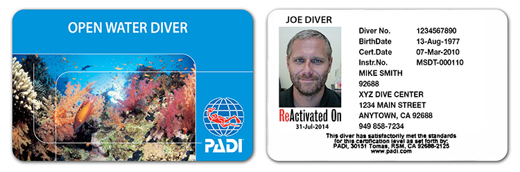 PADI ReActivate brevet